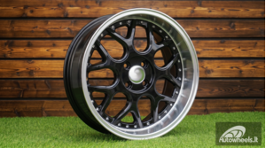 Ratlankis R16x7  3X112  ET  30  57.1  FR762  Black+Polished Lip (BLPL)  For SMART  (R)  (BRABUS Style Front+Rear)