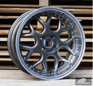 Ratlankis R16x7  3X112  ET  30  57.1  FR762  Gun Metal+Polished Lip (GMPL)  For SMART  (R)  (BRABUS Style Front+Rear)