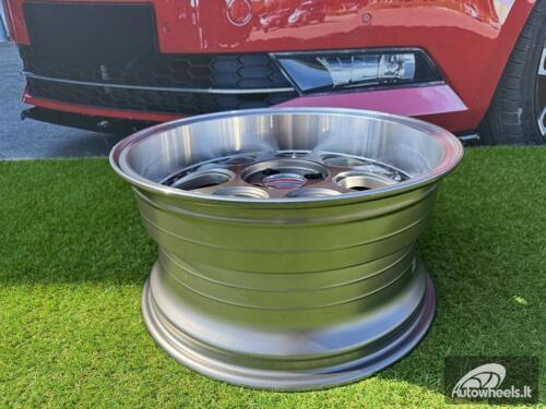 Ratlankis R17x8.5  4X100  ET  20  60.1  FR762  Gun Metal+Polished Lip (GMPL)  For SMART  (R)  (BRABUS Style)