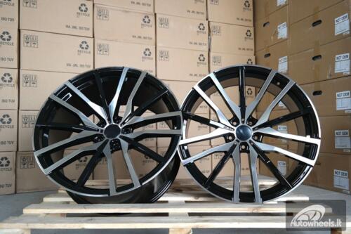 Ratlankis R20x10  5X120  ET  40  74.1  H0324  (BY1473)  Black Polished (MB)  For BMW  (Z3+Z6)  (Rear+Front)