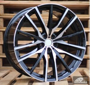 Ratlankis R22x9.5  5X112  ET  37  66.6  H0324  (BY1473)  Black Polished (MB)  For BMW  (Z2+Z3+Z6)  (Front+Rear)