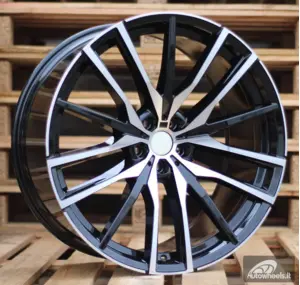 Ratlankis R22x9.5  5X112  ET  37  66.6  H0324  (BY1473)  Black Polished (MB)  For BMW  (Z2+Z3+Z6)  (Front+Rear)