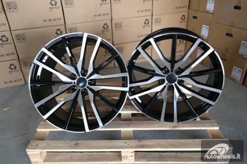 Ratlankis R22x10.5  5X112  ET  43  66.6  H0324  (BY1473)  Black Polished (MB)  For BMW  (Z2)  (Front+Rear)
