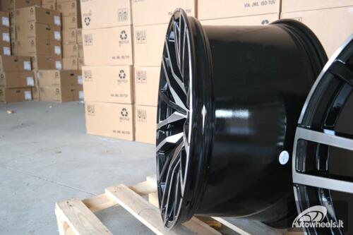 Ratlankis R22x10  5X120  ET  40  74.1  H0324  (TS977/0212)  Black Polished (MB)  For BMW  (K7)  (Rear+Front)