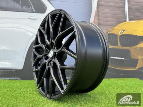 Ratlankis R19x8.5  5X120  ET  33  72.6  H4101  (BY1920)  Black Half Matt (BLHM)  For RACIN  (Z3)  (Vossen Style Front+Rear)