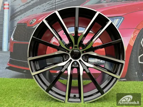 Ratlankis R21x11.5  5X120  ET  37  74.1  H5032  Black Polished (MB)  For BMW  (P1)  (Rear+Front)