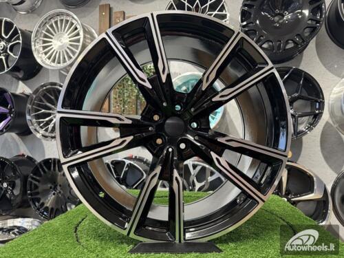 Ratlankis R21x11.5  5X120  ET  37  74.1  H5033  Black Polished (MB)  For BMW  (P1)  (Rear+Front)