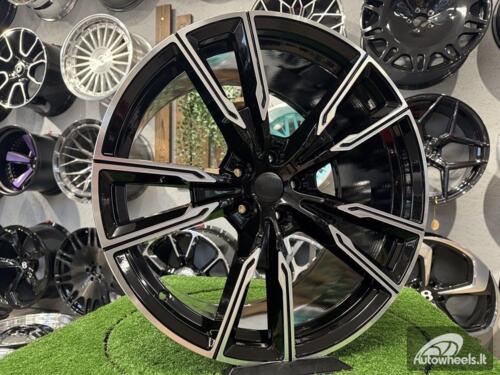 Ratlankis R21x11.5  5X120  ET  37  74.1  H5033  Black Polished (MB)  For BMW  (P1)  (Rear+Front)