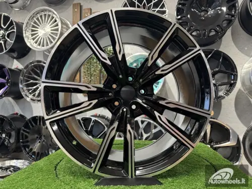 Ratlankis R22x9.5  5X112  ET  37  66.6  H5033  (A5552)  Black Polished (MB)  For BMW  (P)  ()