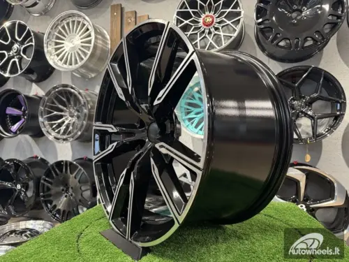 Ratlankis R22x9.5  5X112  ET  37  66.6  H5033  (A5552)  Black Polished (MB)  For BMW  (P)  ()