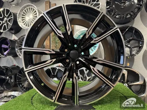 Ratlankis R22x9.5  5X112  ET  37  66.6  H5033  (A5552)  Black Polished (MB)  For BMW  (P)  ()