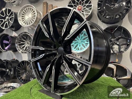 Ratlankis R22x10.5  5X112  ET  43  66.6  H5033  (A5552)  Black Polished (MB)  BMW  (P)  (Rear+Front X5/X6)