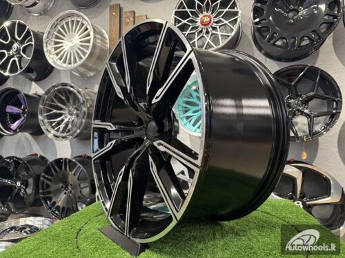 Ratlankis R22x10.5  5X112  ET  43  66.6  H5033  (A5552)  Black Polished (MB)  BMW  (P)  (Rear+Front X5/X6)