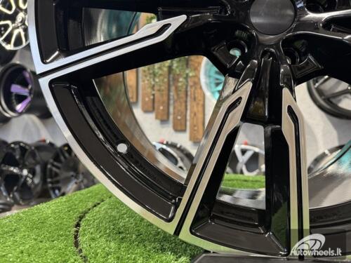 Ratlankis R22x10.5  5X112  ET  43  66.6  H5033  (A5552)  Black Polished (MB)  BMW  (P)  (Rear+Front X5/X6)