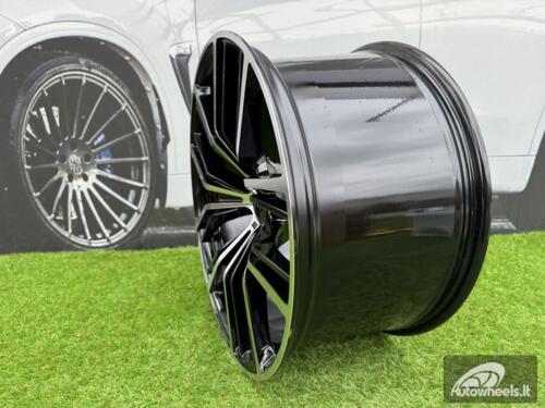 Ratlankis R20x10.5  5X112  ET  40  66.6  H5059  Black Polished (MB)  For BMW  (P1)  (Rear+Front)
