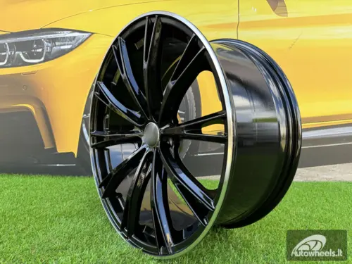 Ratlankis R22x9.5  5X112  ET  20  66.5  H5060  (IN1111/TS533)  Black+Polished Lip (BLPL)  For AUD  (K8)  (ABT Style)