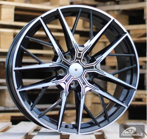 Ratlankis R18x8  5X112  ET  50  66.6  H5080  Black Polished (MB)  For BMW  (P1)  (BMW 1(F40)/ 2(F44))