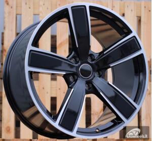 Ratlankis R21x9.5  5X130  ET  46  71.6  H5082  Black Polished (MB)  For PORCH  (P1)  (Front+Rear)