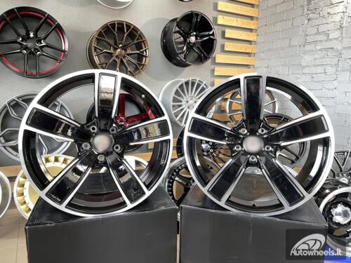 Ratlankis R22x9.5  5X130  ET  46  71.6  H5082  (ZLRGW400)  Black Polished (MB)  For PORCH  (K3)  (FORGED (Rear+Front))