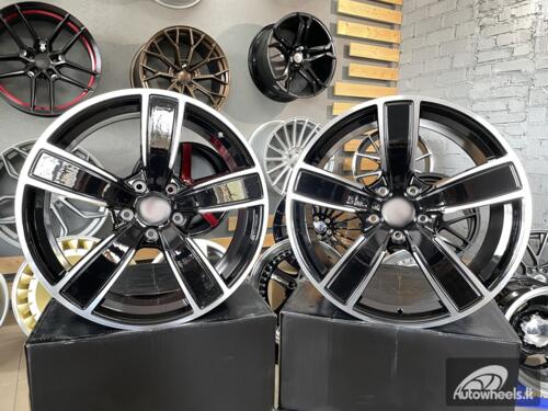 Ratlankis R22x9.5  5X130  ET  46  71.6  H5082  (ZLRGW400)  Black Polished (MB)  For PORCH  (K3)  (FORGED (Rear+Front))