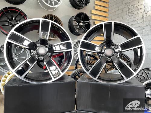 Ratlankis R22x9.5  5X130  ET  46  71.6  H5082  (ZLRGW400)  Black Polished (MB)  For PORCH  (K3)  (FORGED (Rear+Front))