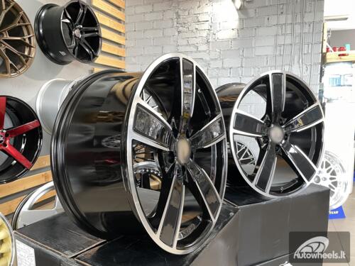 Ratlankis R22x9.5  5X130  ET  46  71.6  H5082  (ZLRGW400)  Black Polished (MB)  For PORCH  (K3)  (FORGED (Rear+Front))