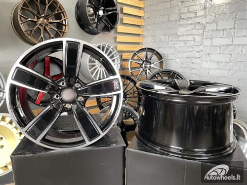 Ratlankis R22x9.5  5X130  ET  46  71.6  H5082  (ZLRGW400)  Black Polished (MB)  For PORCH  (K3)  (FORGED (Rear+Front))