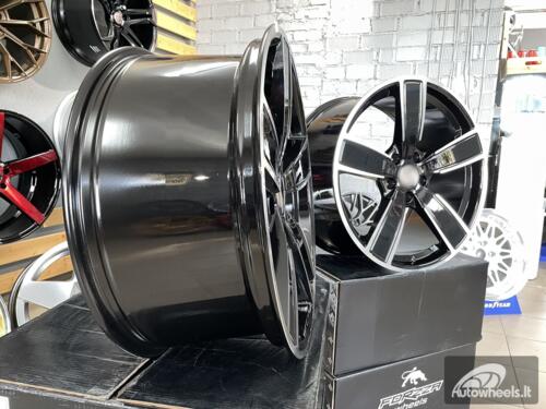 Ratlankis R22x11  5X130  ET  58  71.6  H5082  (ZLRGW400)  Black Polished (MB)  For PORCH  (K3)  (FORGED (Rear+Front))