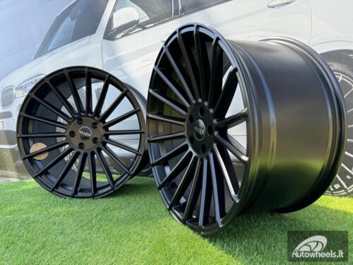 Ratlankis R22x10.5  5X112  ET  40  66.6  HX010  Black Half Matt (BLHM)  For HAXER  (Z2)  (Rear+Front)