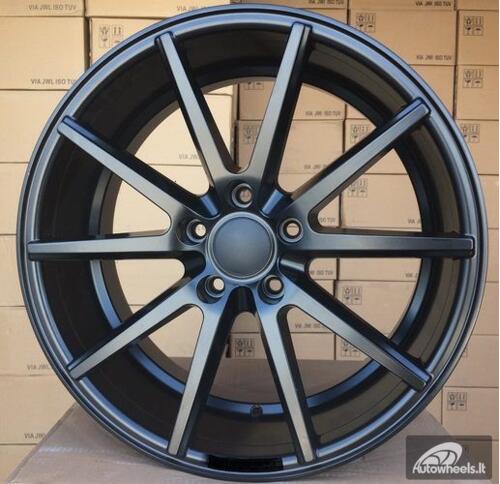 Ratlankis R18x9  5X112  ET  38  66.5  HX014  (QC2211)  Black Half Matt (BLHM)  For HAXER  (K7)  ((Rear+Front))