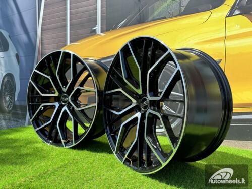 Ratlankis R20x9  5X120  ET  30  72.6  HX015F  (3S5981)  Black Polished (MB)  For HAXER  (K2)  (HYBRID FORGED (Rear+Front))