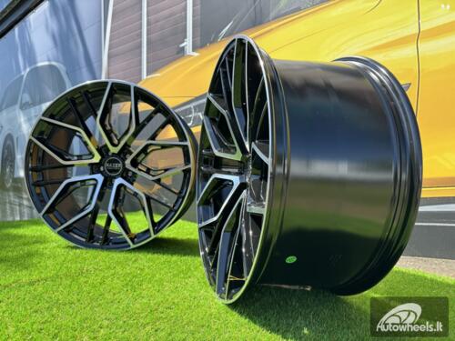 Ratlankis R20x10.5  5X120  ET  30  72.6  HX015F  (3S5981)  Black Polished (MB)  For HAXER  (K2)  (HYBRID FORGED (Rear+Front))