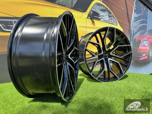 Ratlankis R22x9  5X112  ET  30  66.5  HX015F  (3S5981)  Black Polished (MB)  For HAXER  (P2)  (HYBRID FORGED)