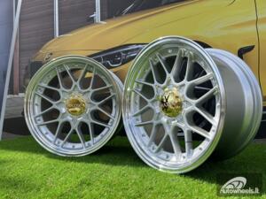 Ratlankis R18x8  10X120/112  ET  30  72.6  HX025  (HX025)  Silver+Polished Lip (SP)  For HAXER  (Z4)  (Rear+Front)