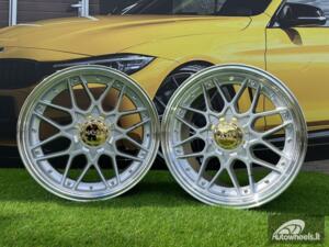 Ratlankis R18x9  10X120/112  ET  35  72.6  HX025  (HX025)  Silver+Polished Lip (SP)  For HAXER  (P)  (Rear+Front)