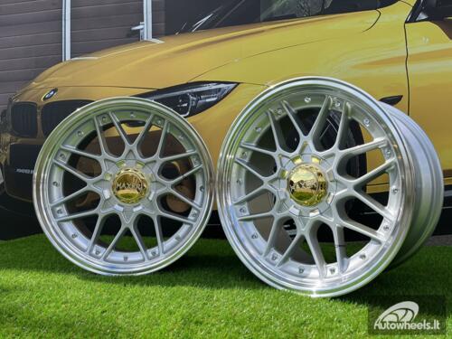 Ratlankis R18x9  10X120/112  ET  35  72.6  HX025  (HX025)  Silver+Polished Lip (SP)  For HAXER  (Z1)  (Rear+Front)
