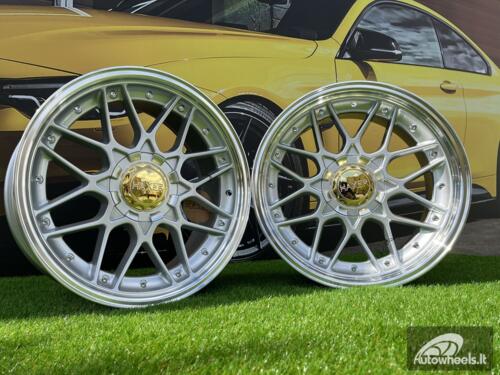 Ratlankis R18x9  10X120/112  ET  35  72.6  HX025  (HX025)  Silver+Polished Lip (SP)  For HAXER  (Z1)  (Rear+Front)