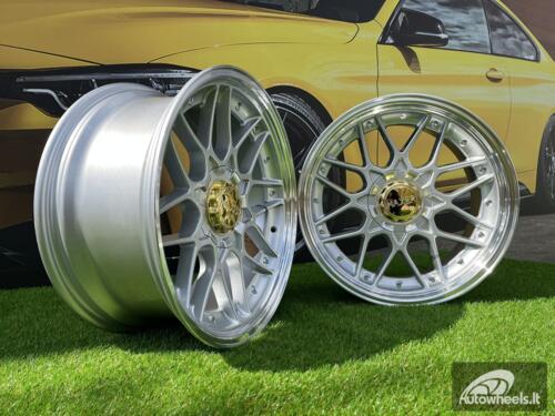 Ratlankis R18x9  10X120/112  ET  35  72.6  HX025  (HX025)  Silver+Polished Lip (SP)  For HAXER  (Z1)  (Rear+Front)