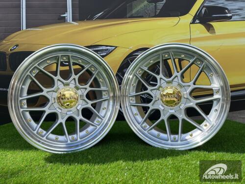 Ratlankis R18x9  10X120/112  ET  35  72.6  HX025  (HX025)  Silver+Polished Lip (SP)  For HAXER  (Z1)  (Rear+Front)