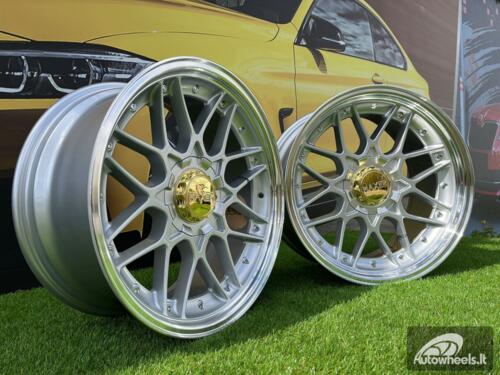 Ratlankis R18x9  10X120/112  ET  20  74.1  HX025  (HX025)  Silver+Polished Lip (SP)  For HAXER  (Z1+P)  (Rear+Front)