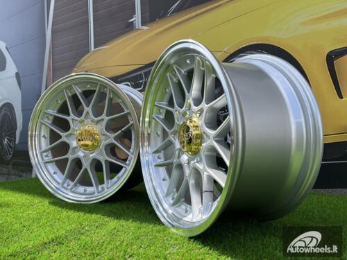 Ratlankis R18x9  10X120/112  ET  20  74.1  HX025  (HX025)  Silver+Polished Lip (SP)  For HAXER  (Z1)  (Rear+Front)