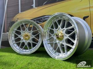 Ratlankis R18x9  10X120/112  ET  20  74.1  HX025  (HX025)  Silver+Polished Lip (SP)  For HAXER  (Z1)  (Rear+Front)
