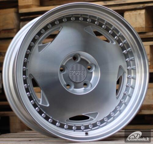 Ratlankis R15x8  4X100  ET  20  73.1  HX029  Polished Silver+Polished Lip (MSPL)  For HAXER  (K7)  (Rear+Front)