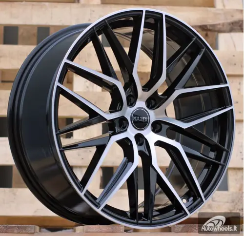 Ratlankis R18x8  5X108  ET  40  67.1  HX035  (B5902)  Black Polished (MB)  For HAXER  (P+K4)