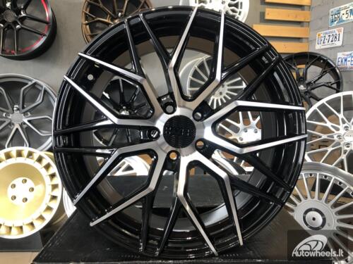 Ratlankis R18x8  5X108  ET  40  67.1  HX035  (B5902)  Black Polished (MB)  For HAXER  (P+K4)