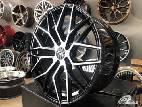 Ratlankis R19x8.5  5X114.3  ET  40  73.1  HX035  (B5902)  Black Polished Half Matt (MBHM)  For HAXER  (K4)