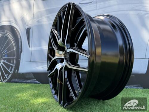 Ratlankis R18x8  5X112  ET  45  66.6  HX038  (B5426)  Black Polished (MB)  For HAXER  (K4)