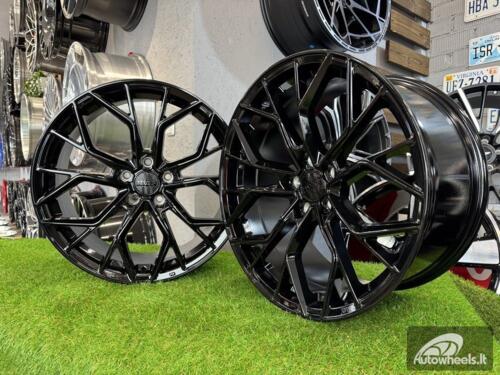 Ratlankis R22x9  5X112  ET  30  66.5  HX041  Black (BL)  For HAXER  (P1+K7)  (Rear+Front)