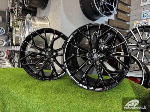 Ratlankis R22x9  5X112  ET  30  66.5  HX041  Black (BL)  For HAXER  (P1+K7)  (Rear+Front)
