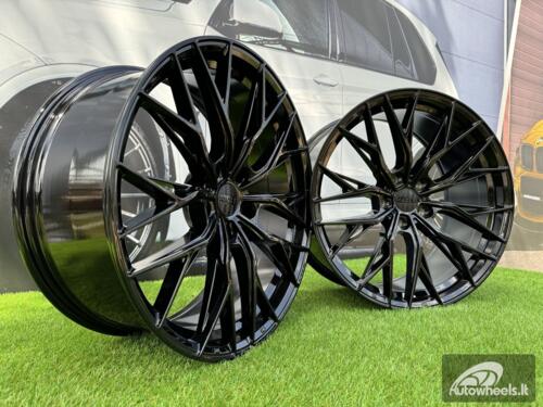 Ratlankis R20x8.5  5X112  ET  25  66.6  HX042  (IN0387)  Black (BL)  For HAXER  (Z5)  (Rear+Front)